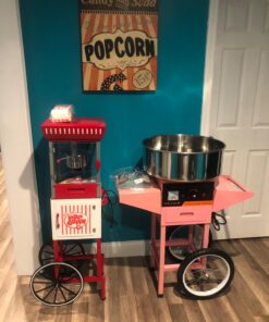 Nostalgia CCP399 Popcorn Cart 48-Inches Tall, 2.5-Ounce, Red Concession Cart 15 71s 4BkzqxL