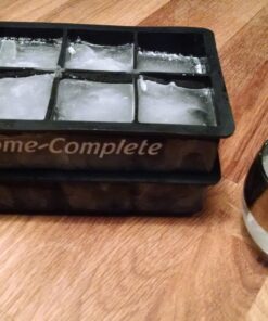 Home-Complete Large Ice Molds Silicone Trays Makes 8, 2”x 2” Big Cubes BPA-Free, Flexible-Chill Water, Lemonade, Cocktails, and More, Black(Pack Of 2) 2"x2"9(2 Pack) 36 71s0fKGP0qL