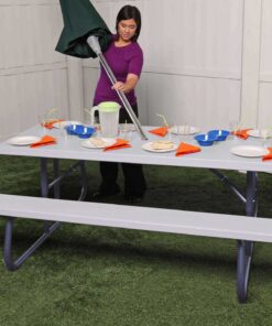 Lifetime 80215 Folding Picnic Table, 6 Feet, White Granite 13 71s0hpP9u9L