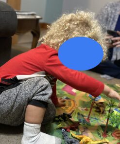 TEMI Dinosaur Toys for Kids 3-5, Realistic Jurassic Dinosaurs Figures with Play Mat & Trees to Create a Dino World Includes T-rex, Triceratops, Velociraptor, Gift for Toddler Boys & Girls 2 3 4 5 6 7 dinosaurs&mat 57 71s14HgEZ3L