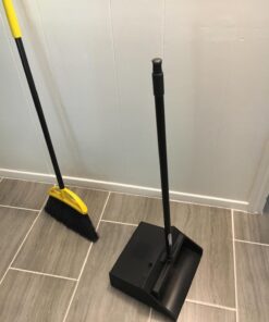 Carlisle FoodService Products Duo-Pan Upright Dust Pan with Serrated Yoke for Home, Restaurants, Kitchen, Lobby, And Office, Plastic, 30 Inches, Black 30 Inches (Pack of 1) 54 71s1LhJK79L