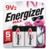 Energizer MAX 9V Batteries (2 Pack), 9 Volt Alkaline Batteries - Packaging May Vary 2 Count (Pack of 1) 17 71s1NCAtkOL