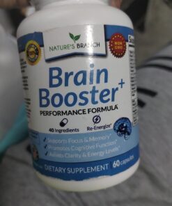 40-in-1 Brain Booster Supplement For Focus, Memory, Clarity, Energy | Advanced Vitamins Plus eBook | For Men & Women, Cognitive Function Nootropic Support with DMAE, Brain Health Formula | 60 Capsules 35 71s1Ruh14DL