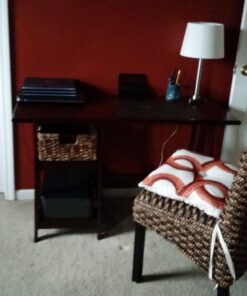 SEI Furniture Langston Spacious A Frame 2 Fixed Shelves Desk, Espresso 41 71s1YW rkL