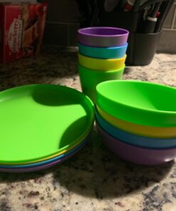 Munchkin® 12pc Baby and Toddler Feeding Supplies Set - Includes Plates, Bowls, and Cups 12pk Set 39 71s32TjCfHL