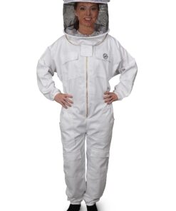 Alternative view of Humble Bee 410 Polycotton Beekeeping Suit with Round Veil XX-Small Linen White