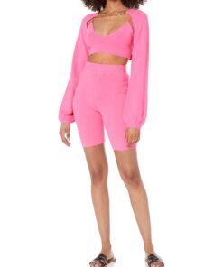 The Drop Women's Miya Bell Sleeve Sweater Shrug With Chain Medium Rose Pink 8 71s3lDL3PsL