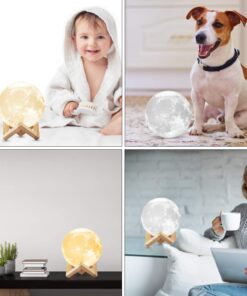 Ehobroc Moon Lamp 5.9 inch Moon Light Ball 3D Moon Lamp 3 Colors Moon Night Light, Touch&Remote Control LED Glowing Moon Globe Light, Christmas Gift for Kids Lover Children Parents Birthday Gifts 29 71s4Sth8BgL