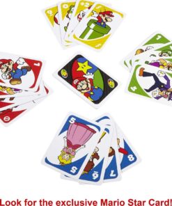 Mattel Games UNO Super Mario Card Game Animated Character Themed Collector Deck 112 Cards with Character Images, Gift for Kids Ages 7 Years Old & Up Small 21 71s5 wzTIL
