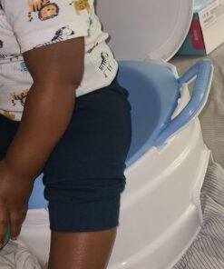 Primo 4-in-1 Complete Toilet Trainer & Step Stool, with Blue Seat, White 51 71s5aOaW09L