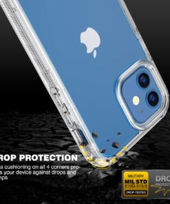 Diaclara Designed for iPhone 12/12 Pro Case, Full Body Rugged Case with Built-in Touch Sensitive Anti-Scratch Screen Protector, Soft TPU Bumper Case for iPhone 12/12 Pro 6.1" (Clear) iPhone 12 & iPhone 12 Pro 6.1" Clear 8 71s5trOM2uL