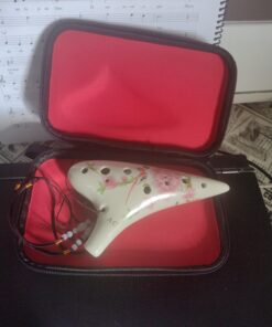 "Forest Whisper" 12 Hole Ocarina Classic Straw Fire Masterpiece Collectible, Alto C Ceramic Ocarina - Highly Recommended Christmas Gift Idea by OcarinaWind Music Instrument Shop Owner 37 71s62QcqfrL