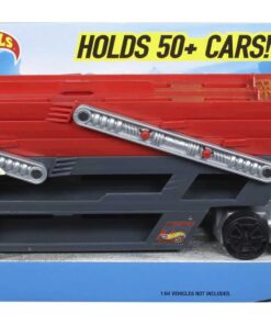 Hot Wheels Playset with Hw MEGA Hauler Toy Truck & 1:64 Scale Car, Stores 50+ Vehicles, Expands to 6 Levels red 27 71s7OTKppYL 2