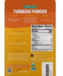 Alternative view of FGO Organic Turmeric Powder w/Curcumin, 100% Raw from India, 16oz, Packaging May Vary (Pack of 1) 1 Pound (Pack of 1)