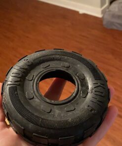 KONG Tires - Durable Dog Chew Toy - Durable Rubber Dog Toy & Treat Dispenser for Power Chewers - Tough Chew Toy for Fetch - Rubber Tire Chew Toy - Medium/Large Dogs Standard Packaging 36 71s93fV3uxL 2