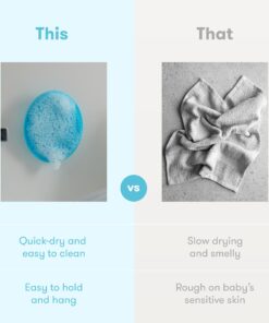 Frida Baby DermaFrida The SkinSoother Baby Bath Silicone Brush| Baby Essential for Dry Skin, Cradle Cap and Eczema (2 Pack) Blue 2 pack 22 71s9yosGGSL