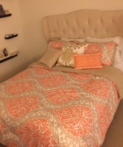 Intelligent Design Senna Comforter Set Full/Queen Size - Orange/Taupe, Damask – 5 Piece Bed Sets – All Season Ultra Soft Microfiber Teen Bedding - Great For Guest Room and Girls Bedroom 47 71sARTOBBjL
