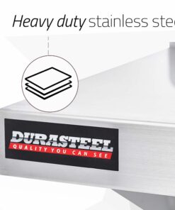 DuraSteel Stainless Steel Wall Shelf - 60" Wide x 12" Deep Commercial Grade - NSF Certified - Industrial Appliance Equipment (Restaurant, Bar, Home, Kitchen, Laundry, Garage and Utility Room) 12" Deep x 60" Wide 15 71sAjOAhb3L