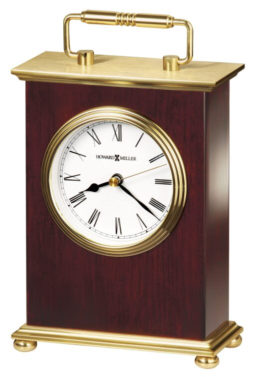 Howard Miller Rosewood Bracket Table Clock 613-528 – Brushed Brass with Quartz Movement