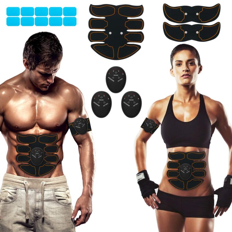 Catalog 9 SPORTLIMIT Portable Fitness Workout Equipment for Men Woman Abdomen/Arm/Leg Home Office Exercise,10pcs Free Gel Pads Black Abs