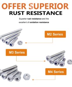 Comdox 500Pcs M3 M4 M5 Stainless Steel Button Head Hex Socket Head Cap Bolts Screws Nuts Assortment Kit (Cheese Head) Cheese Head 11 71sBmy0fsHS