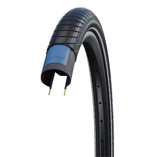 Schwalbe - Big Apple Hybrid and Touring Wire Clincher Bike Tire | Multiple Sizes | Performance Line, RaceGuard | Black or Black/Reflective 26x2.35-Inch