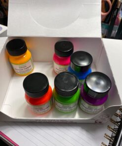 Angelus Neon Acrylic Paint Starter Kit, 6 Pack for Shoes, Boots, Bags, Furniture, Shirts, & More 30 71sCjNTpgmL