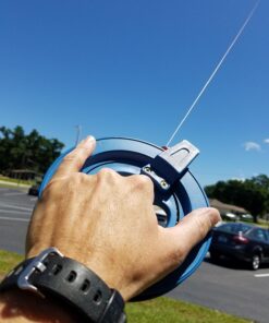 Hengda kite Professional Outdoor Kite Line Winder Winding Reel Grip Wheel with Flying Line String Flying Tools with Lock-Blue 100M-50LB 28 71sCpnkHfzL