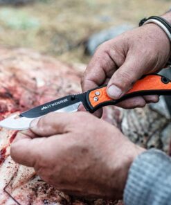 OUTDOOR EDGE 3.5" RazorLite EDC Knife. Pocket Knife with Replaceable Blades and Clip. The Perfect Hunting Knife for Skinning Deer. Blaze Orange with 6 Blades Orange (6 Blades) 30 71sCseKLKLL