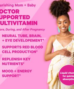 Alternative view of Pink Stork Liquid Prenatal + Postnatal Vitamins for Women with Organic Whole Food Blend, Folate, and Vitamin B6 for Pregnancy and Postpartum - Mixed Berry 32 Servings
