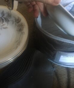 Richards Homewares China Storage Chest, for Starter 4-Piece Set, Quilted Micro Fiber-Gray 17 71sDbDGFduL