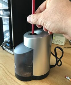 School Smart Vertical Electric Pencil Sharpener, For Classroom, Home, and Office Use, Black and Grey 36 71sE5ufmvL