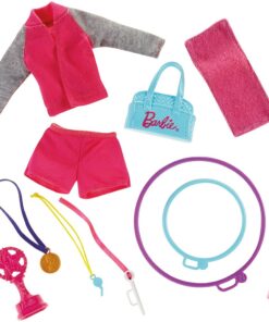 Barbie Gymnastics Playset with Barbie Coach Doll, Small Doll, Spinning Bar, Hoops, Ribbon & 5+ Accessories 9 71sEvzNVJRL