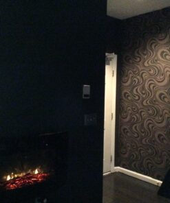 Q QIHANG Modern Abstract Curve 3D Wallpaper Roll Mural Papel De Parede Flocking for Striped Black Brown Color Unpasted Living Room Wall Paper 0.7m x 8.4m=5.88㎡ 37 71sFDpUTiGL