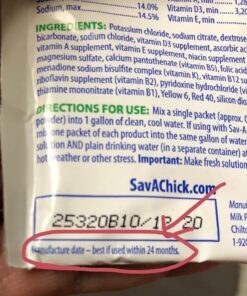 18 Piece Bundle - 9 Packets of Sav-A-Chick Electrolyte and Vitamin Plus 9 Packets of Sav-A-Chick Probiotic 9 71sFHsgm3fL