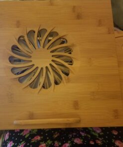 Laptop Desk Nnewvante Adjustable Bed Desk Table Bamboo with USB Fan Foldable Bed Tray w' Drawer 21.6" with Fan 67 71sFwBnvvuL