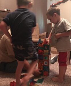 Playmags 100-Piece Magnetic Tiles Building Blocks Set, 3D Magnet Tiles for Kids Boys Girls, Educational STEM Toys for Toddlers… plain 39 71sGEAO juL