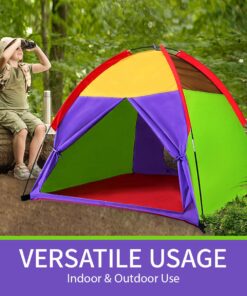Alvantor Kids Tents Indoor Children Play Tent For Toddler Tent For Kids Pop Up Tent Boys Girls Toys Indoor Outdoor Playhouse Camping Playground 8010 Rainbow 48”x48”x42" 34 71sGgcmCbIL