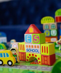 Fat Brain Toys My Town Block Set - Jigsaw Puzzle & Wood Block Set for Preschoolers 8 71sH7eNHbUL