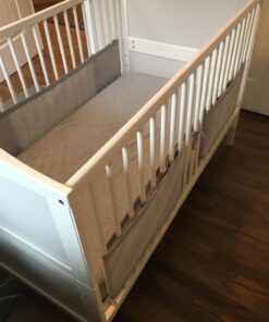 BreathableBaby Breathable Mesh Liner for Full-Size Cribs, Classic 3mm Mesh, Gray (Size 4FS Covers 3 or 4 Sides) 38 71sHdHGKJL