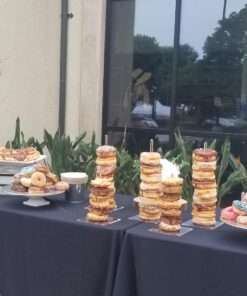 Darice Victoria Lynn Clear, 5 Piece Set with Two 10” and Three 15 Display Treats at Weddings, Showers and Other Ev Acrylic Donut Stands 29 71sHeiWlZL