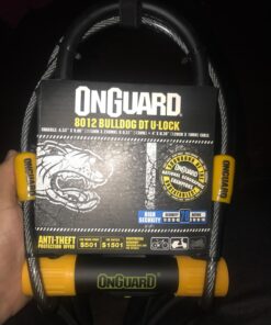 OnGuard Bulldog DT U-Lock with 4-Foot Cinch Loop Cable (Black, 4.53 x 9.06-Inch) 4.53 x 9.06 - Inch 16 71sHf8G41qL