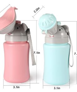 ONEDONE Portable Potty Baby Child Potty Urinal Emergency Toilet for Camping Car Travel and Kid Potty Pee Training (Blue) Boy-Blue 15 71sHh3e136L