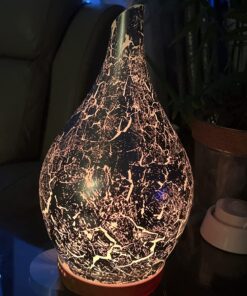 Porseme 280ml Essential Oil Diffuser, 3D Glass Aromatherapy Diffusor, Ultrasonic Cool Mist BPA Free Aroma Humidifier with Timer and Color Changing Function, Waterless Shut-Off for Home Office Room G3-280ml Silver Plated Aladdin Vase 24 71sHjiyn3SL