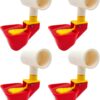 4 Pack NO PECK Poultry Waterer Drinking Cup with 1/2" PVC Tee Poultry Watering System for Chicken Ducks Quail 32 71sIaCswsrL