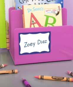 Avery Name Tags, White with Blue Border, 100 Removable Name Badges (05144) 1 16 71sJ8HXANbL