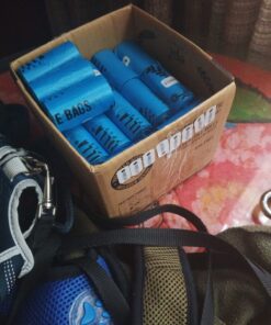 GORILLA SUPPLY Dog Poop Waste Bags with Dispenser and Leash Tie, 9" x 13", Blue, 1000 Count 36 71sJFSx9d3L