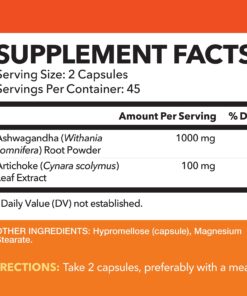 HAVASU NUTRITION Ashwagandha Capsules with Artichoke Extract to Support Stress Response & Mood Support (1000 mg) 21 71sJIr79DxL