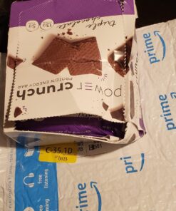 Power Crunch Protein Wafer Bars, High Protein Snacks with Delicious Taste, Triple Chocolate, 1.4 Ounce (12 Count) 12 Count (Pack of 1) 34 71sKDCWts1L