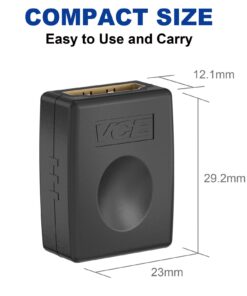 VCE HDMI Coupler HDMI Female to Female Connector 3D 4K HDMI Extension Adapter, 2-Pack 19 71sKEBtA8L